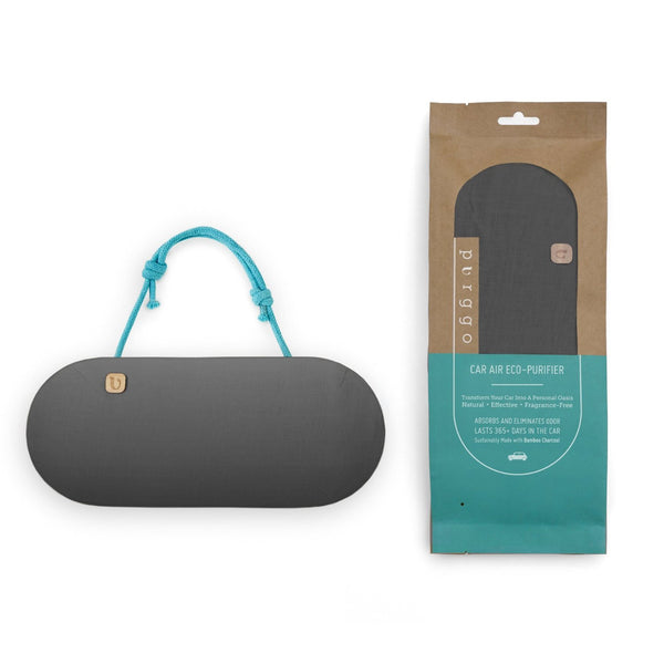 PURGGO Car Air Freshener Fragrance Scent Free Lasts 365 Days Made with 100 Bamboo Charcoal Lava Gray