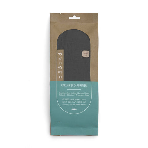 PURGGO Car Air Freshener - Fragrance & Scent Free - Lasts 365+ Days - Made with 100% Bamboo Charcoal [Lava Gray]